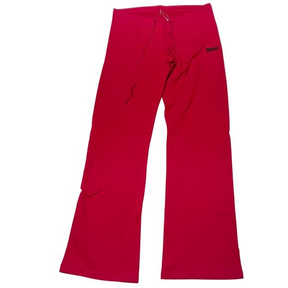 Vans Off the Wall Flared Sweat Pants Women Large Red Loose Fit Sample Piece New - Picture 1 of 9